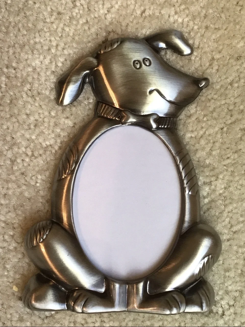 NWOT Dog Frame, Silver-toned, Metal 6” x 4”